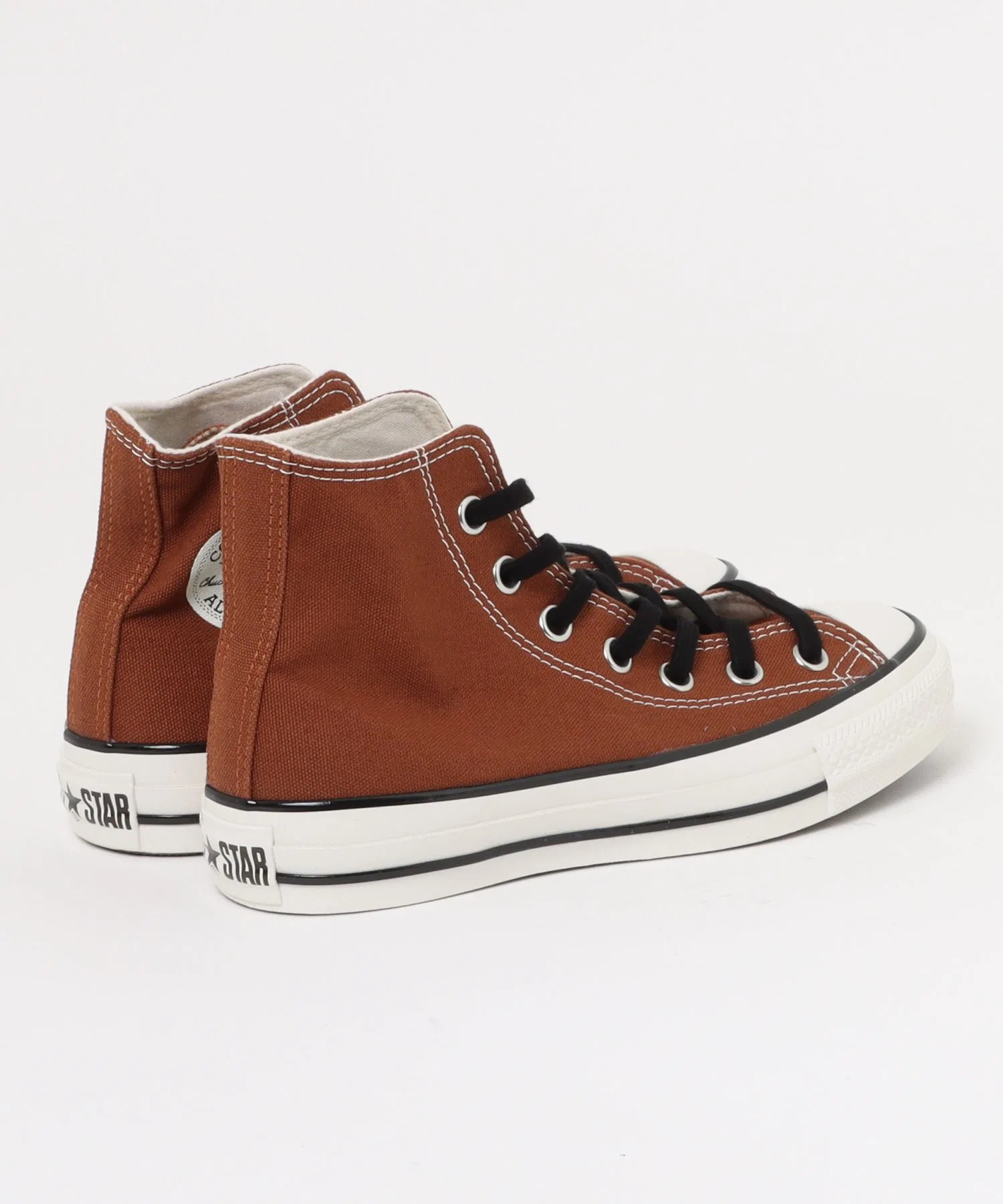 Мужские высокие кеды из хлопка Converse All Star Aged CL HI коричневые — фото 2