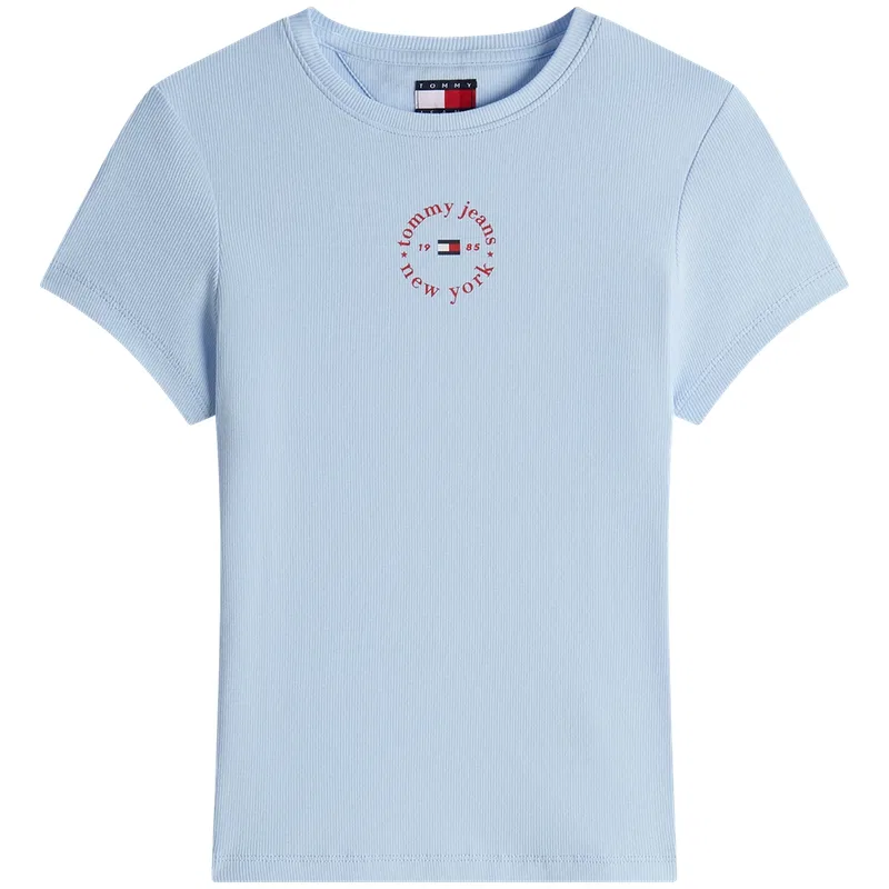 Футболка женская с круглым вырезом Tommy Hilfiger светло-голубая