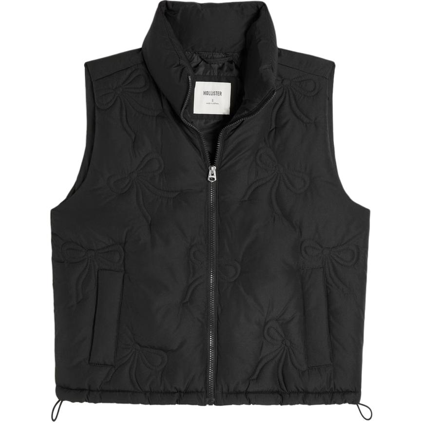 

Hollister/ Пуховая жилетка женская черная