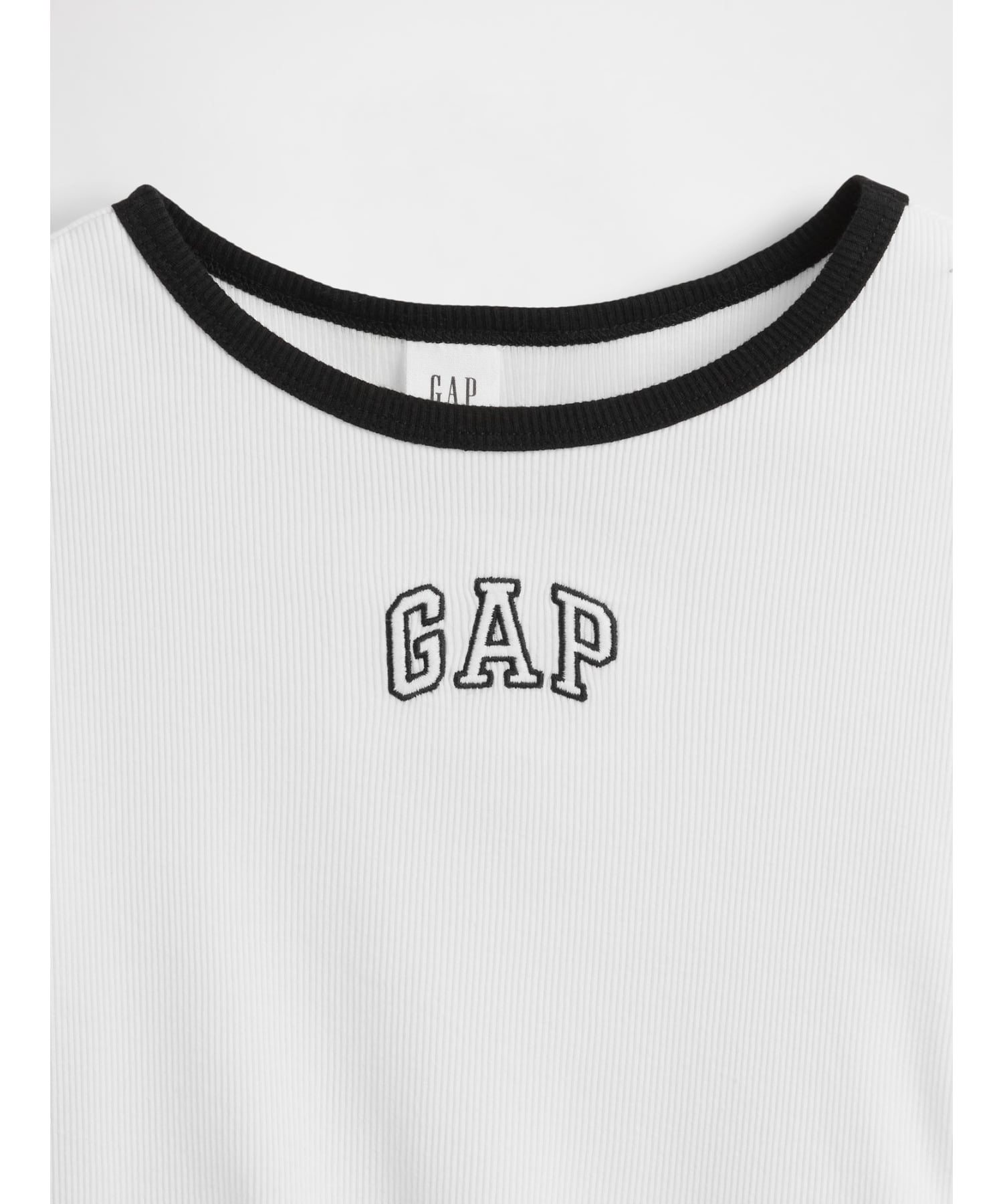 Детская футболка с ребристым логотипом (K)GAP, NEW_OFF_WHITE_V2 — фото 4
