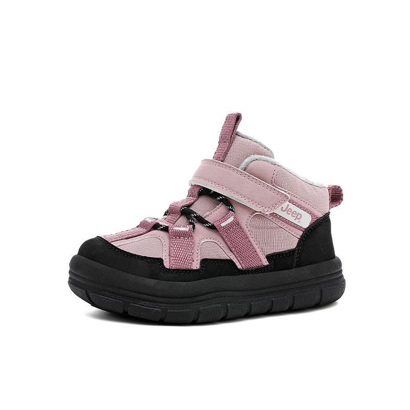 Утепленные зимние ботинки mid top для детей с противоскользящей и износостойкой подошвой Jeep, розовый розовый/violet[thin cotton] — фото 4