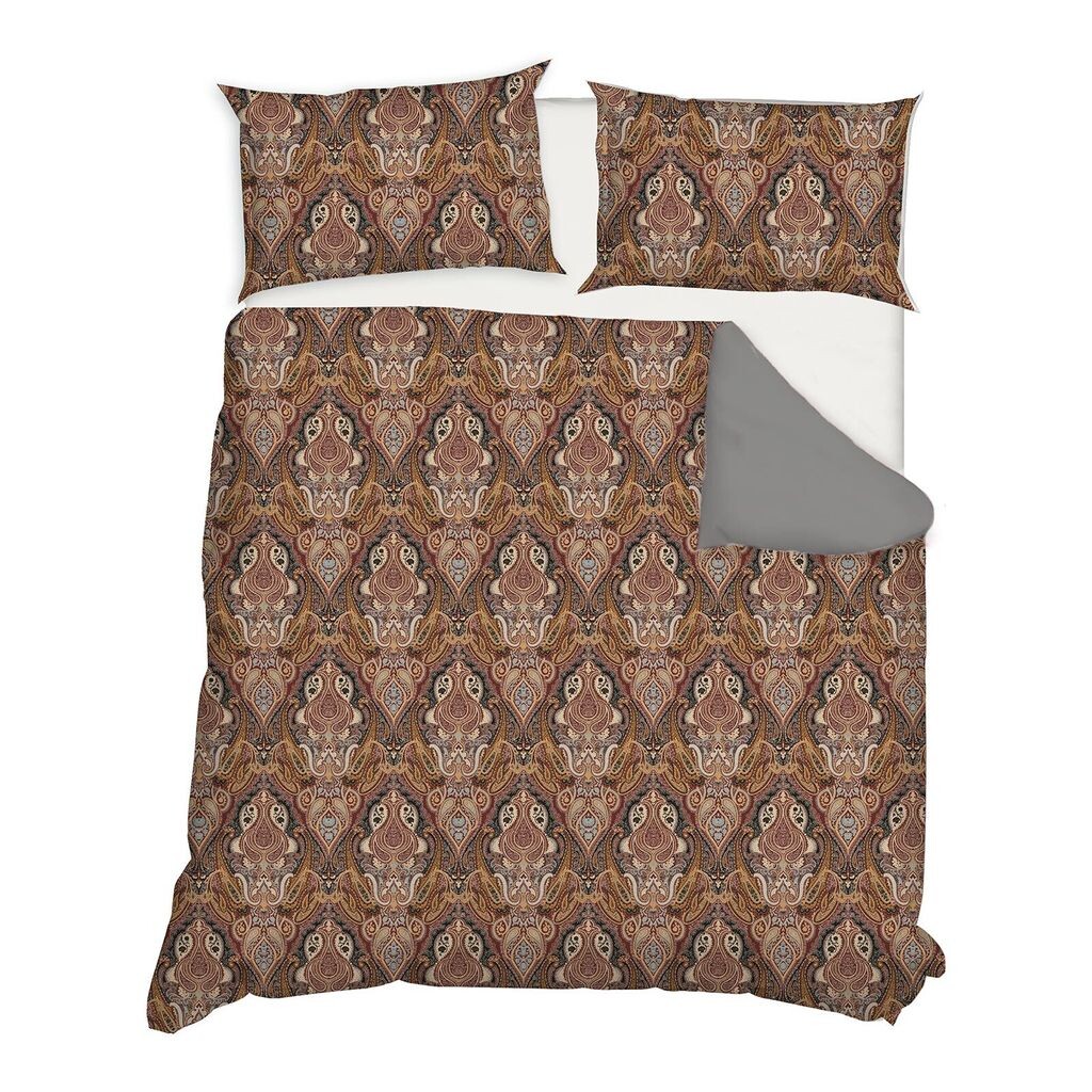 

Постельное белье Dream Sleep Mako Satin Paisley Brown 135х200 см + 80х80 см Traumschlaf