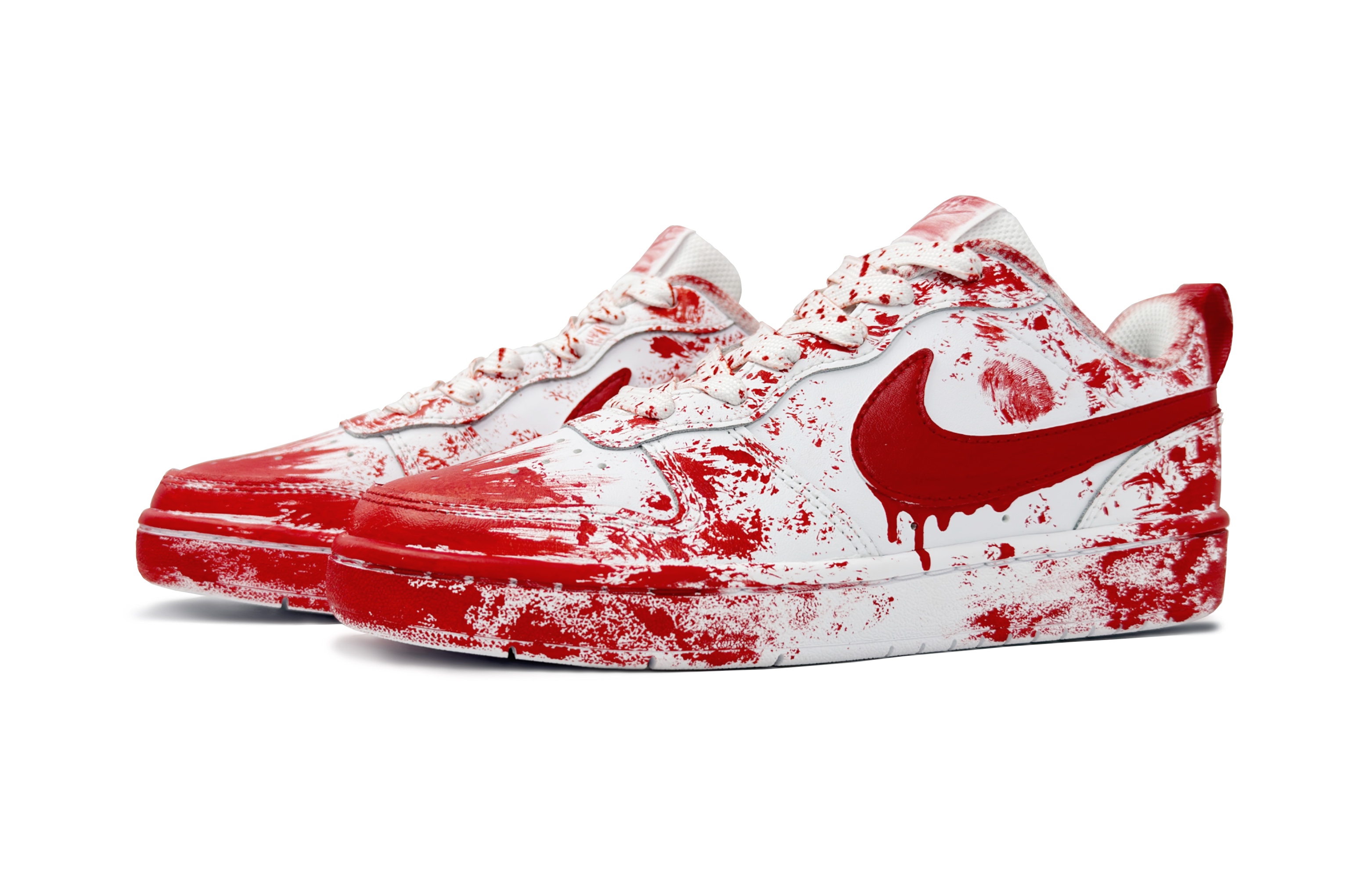 Детские кроссовки для скейтбординга Court Borough Low 2 с низким верхом для подростков Nike, красный/белый — фото 3