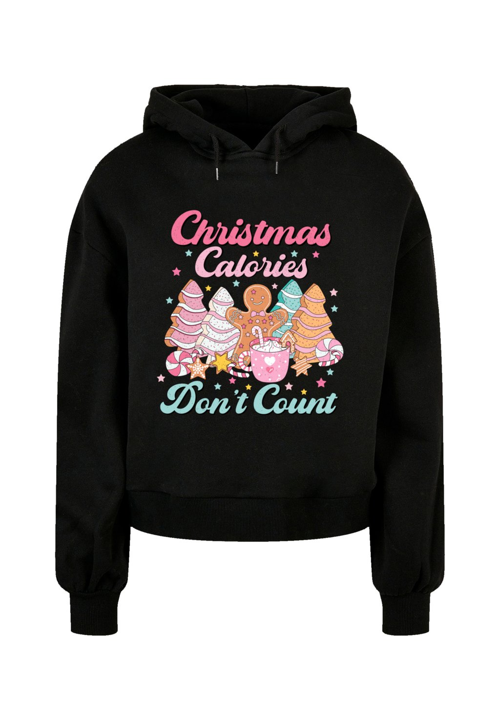 

Толстовка с капюшоном WEIHNACHTEN CALORIES DONT COUNT CANDY F4NT4STIC, черный