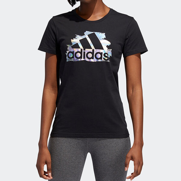 Футболка я вижу тебя значок спортивной Футболка Adidas, черный — фото 3