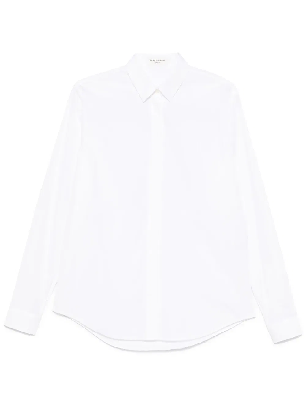 Хлопковая рубашка Saint Laurent, белый