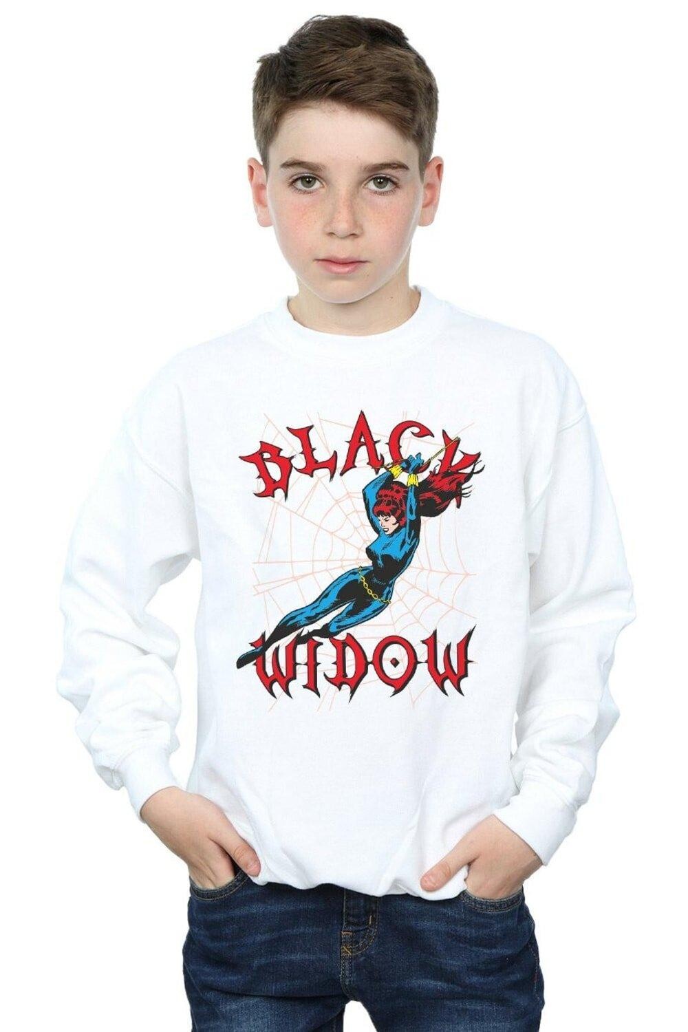 

Толстовка Black Widow Web Marvel, белый