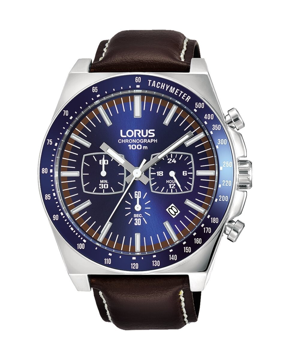 

Мужские часы Sport man RT357GX9 из кожи и коричневого ремешка Lorus, коричневый