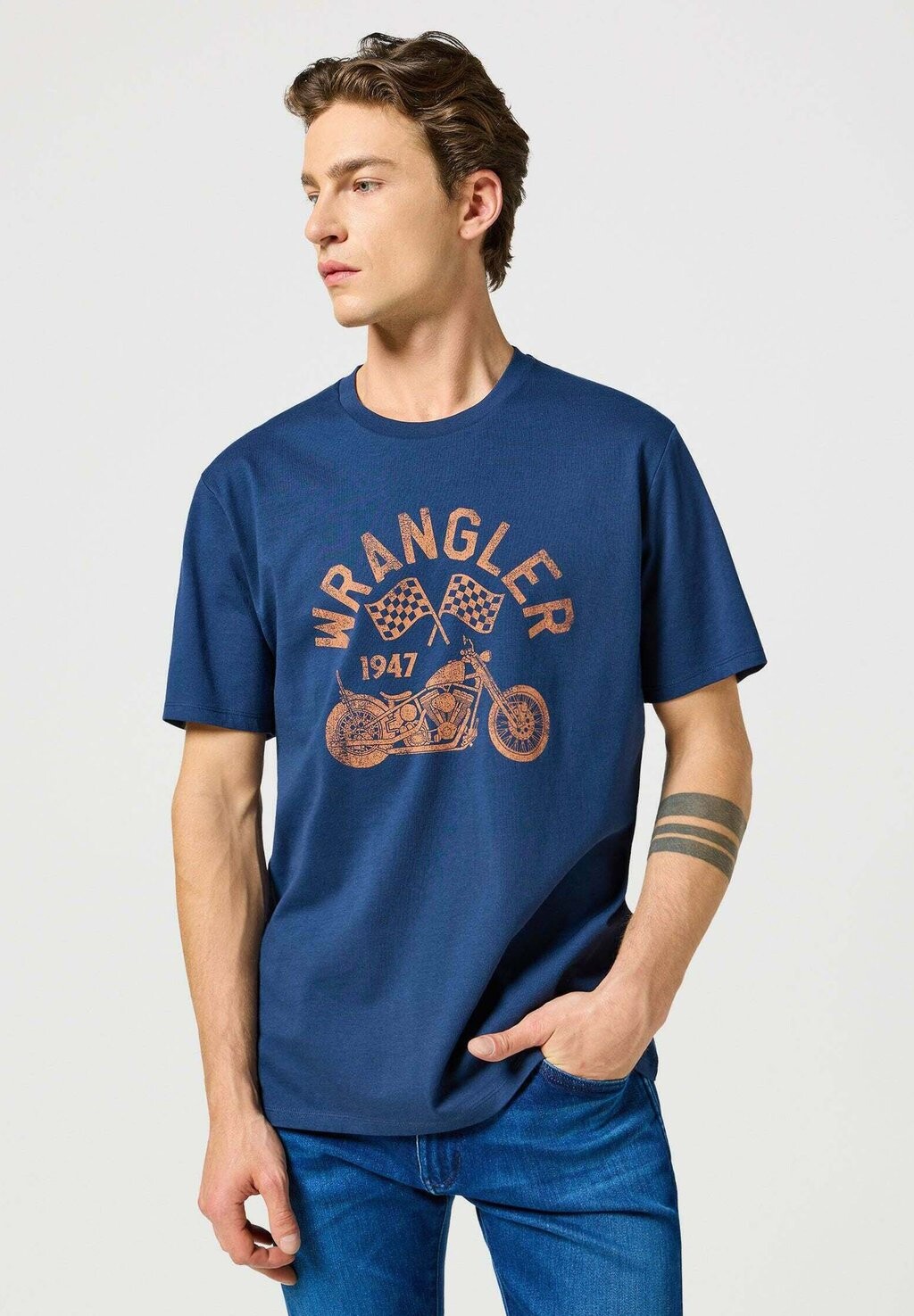

Футболка с принтом AMERICANA TEE Wrangler, синий