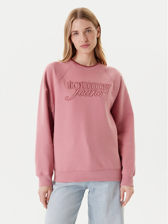 

Толстовка обычного кроя Script DW0DW21196 Tommy Jeans, розовый