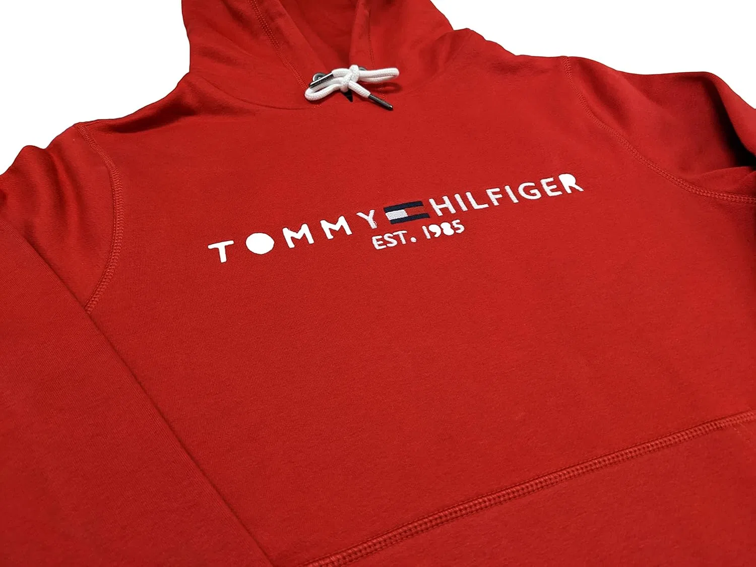 Мужская толстовка Tommy Hilfiger с флисовой подкладкой и логотипом, черная — фото 3