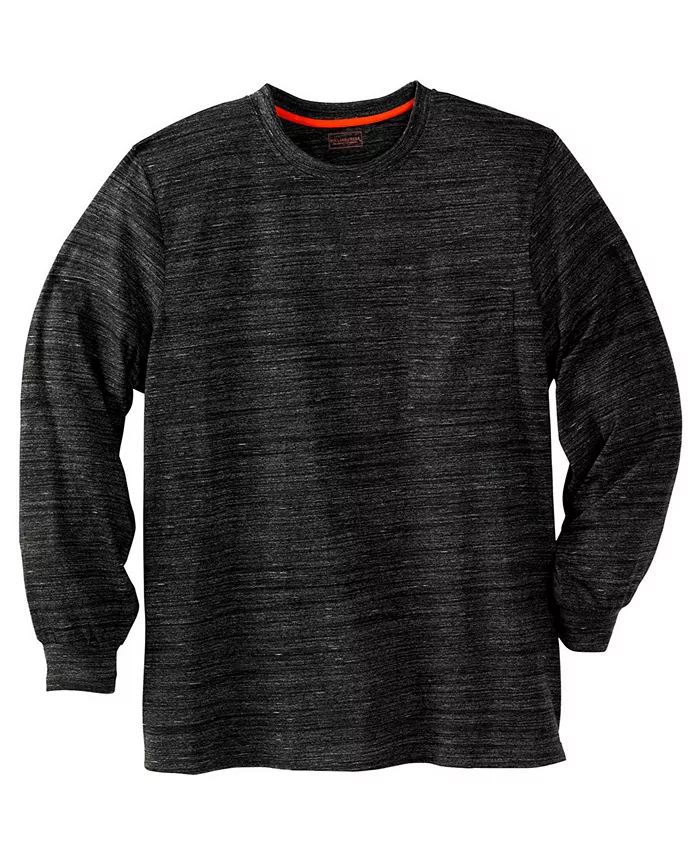 

Футболка с карманом и длинным рукавом Big & Tall by KingSize Heavyweight Crewneck Boulder Creek, мультиколор