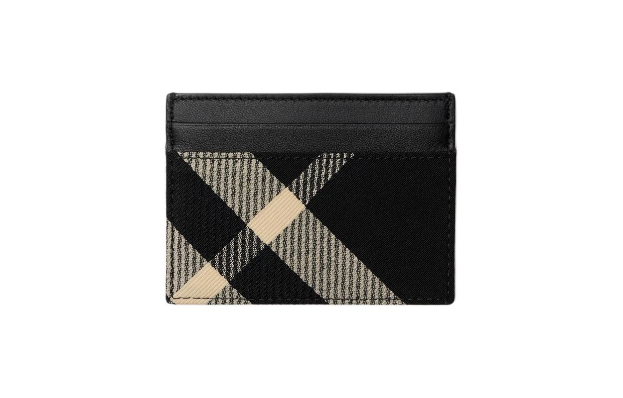 Хлопковый кардхолдер мужской черный и ситцевый Burberry — фото 3