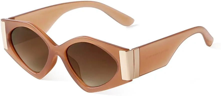 

Ретро-солнцезащитные очки в стиле «кошачий глаз» с леопардовым принтом, большие, для женщин и мужчин, в винтажной оправе цвета «желейный чай» generic, C6