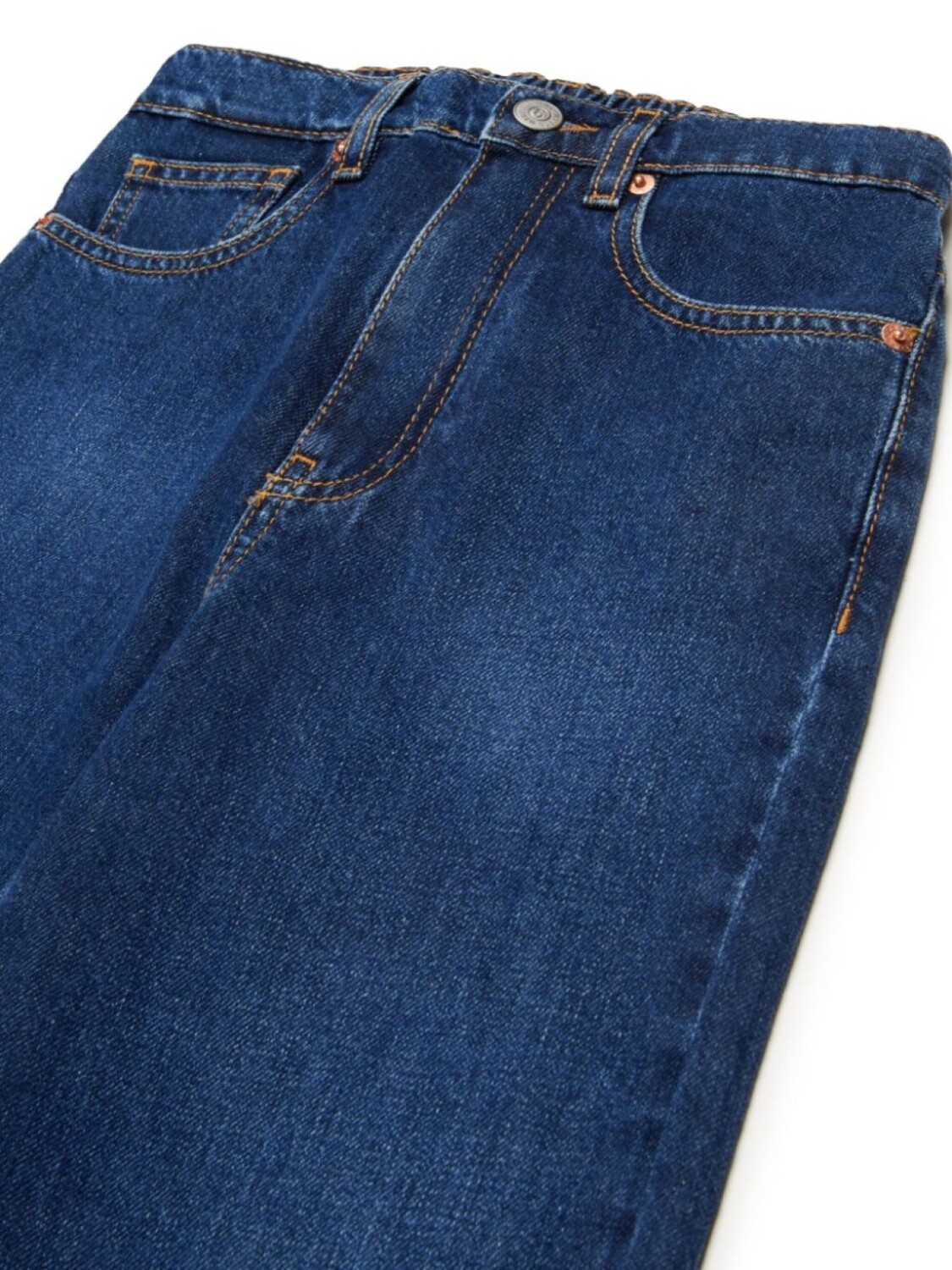 Джинсы с широкими штанинами MM6 Maison Margiela Kids, синий — фото 3