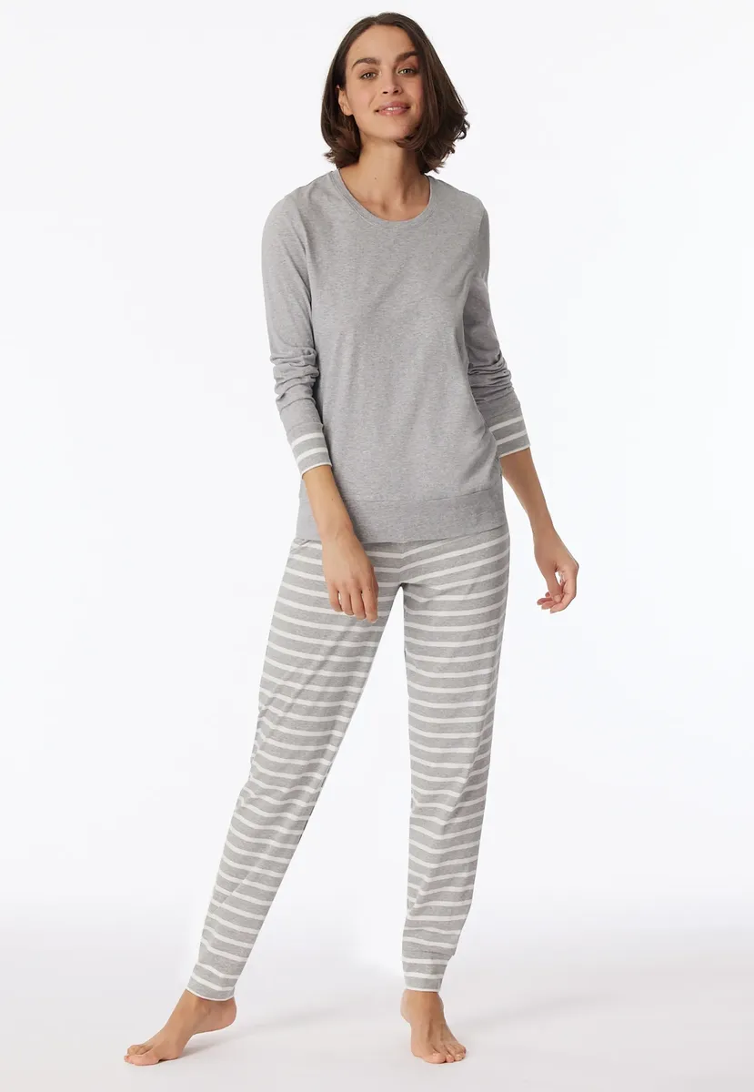 

Пижама Schiesser "Casual Essentials" (комплект, 2 шт.), с круглым вырезом, серый