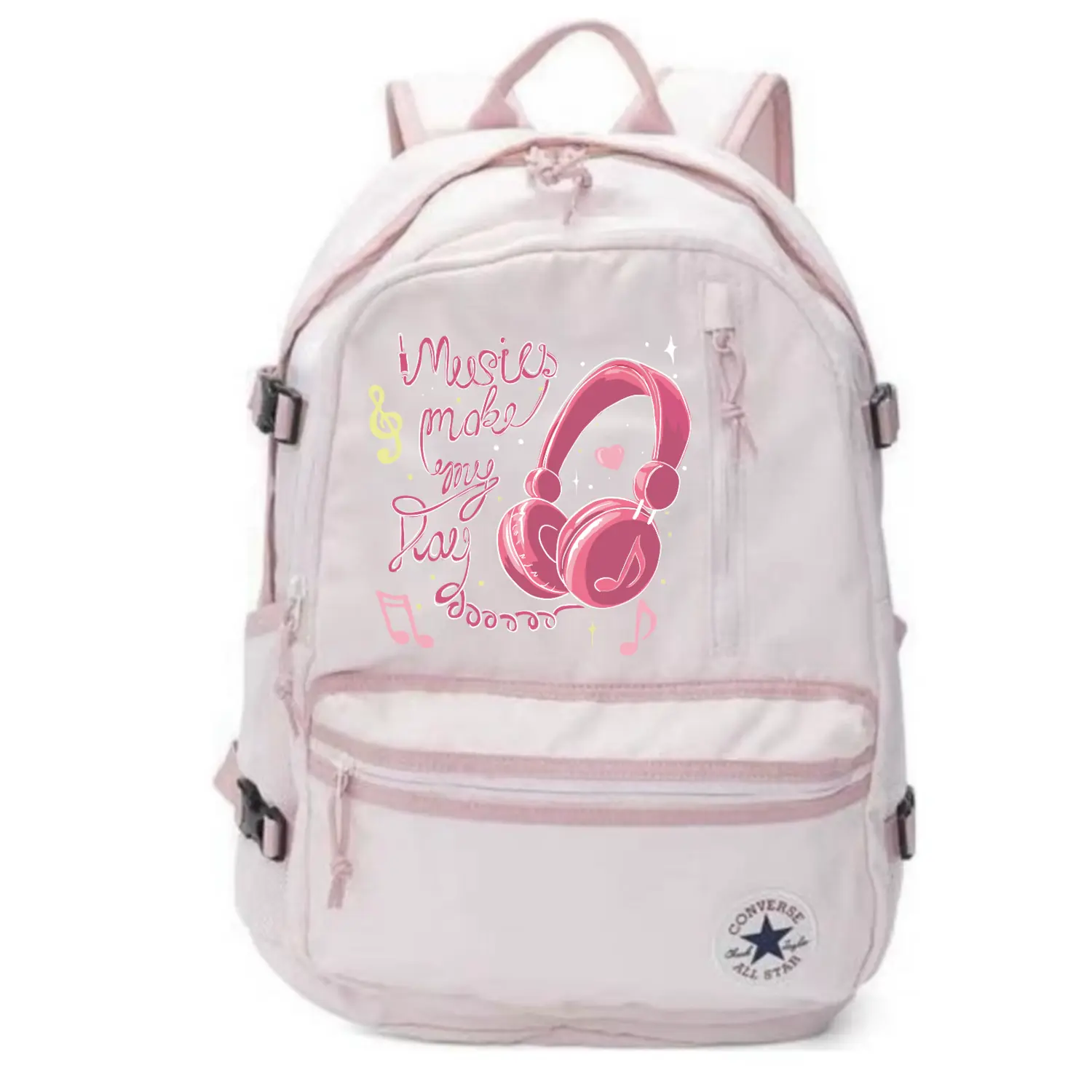 

Converse Полиэстеровый рюкзак унисекс розовый, Headphone