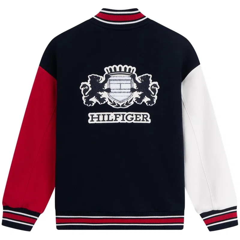 Детская бейсбольная куртка Tommy Hilfiger, Red, White, Black, Multicolor 654 — фото 3