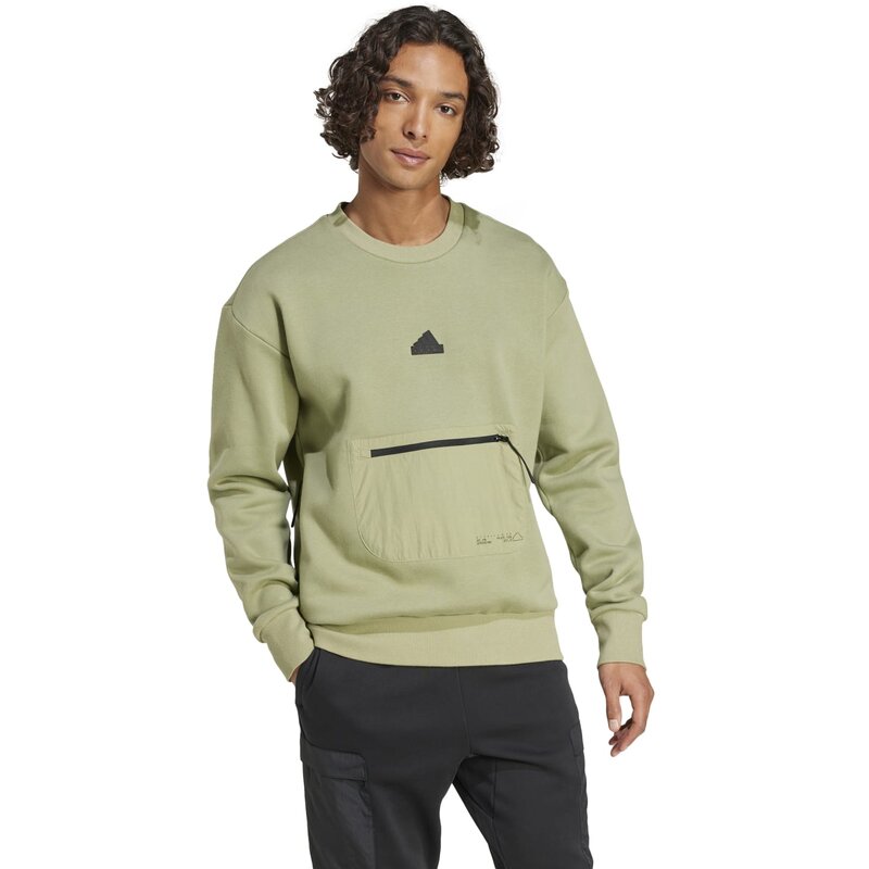 Толстовка City Escape из флиса Adidas, цвет tengrn — фото 4