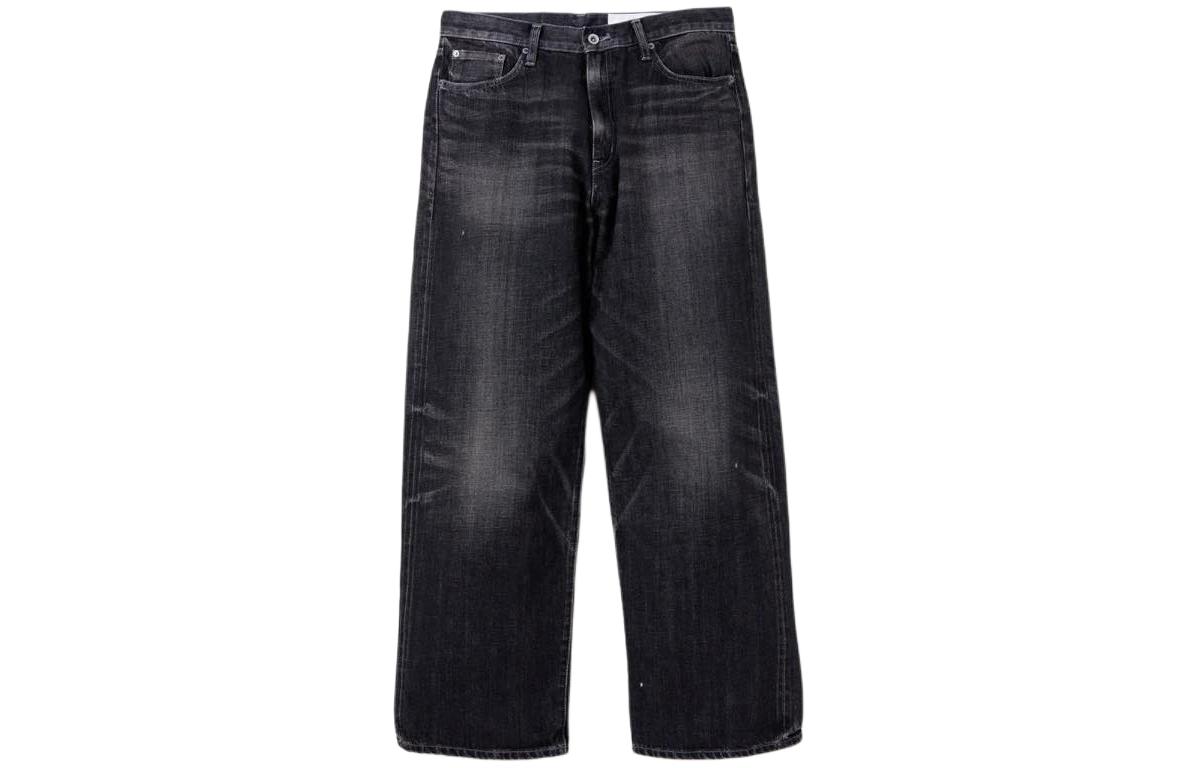 

Стираные джинсовые широкие брюки dp NEIGHBORHOOD, черный