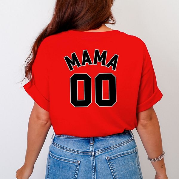 

Футболка Mama jersey heart - женская, окрашенная в готовом виде Simply Sage Market, Red