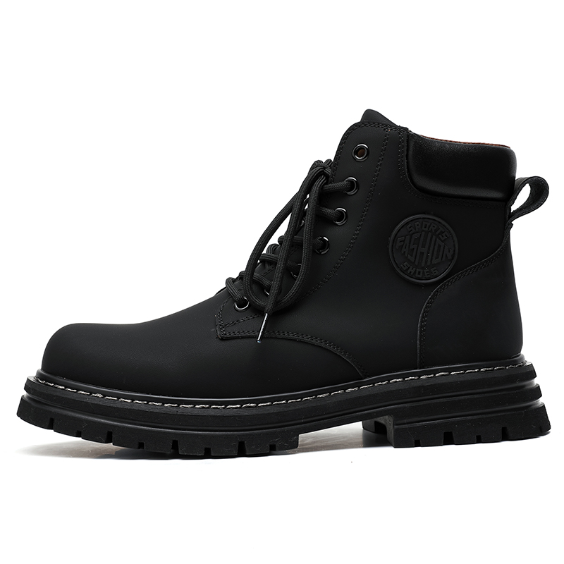 Ботинки Martin Boot Biker Unisex Chi Wolf, желтые с меховой подкладкой, мужской размер