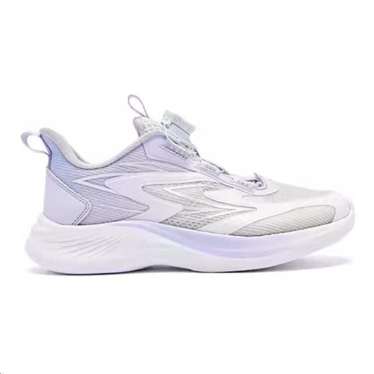 Кроссовки детские Qingsu 1.0 GS Low-top  белые/фиолетовые Qiaodan, фиолетовый — фото 4