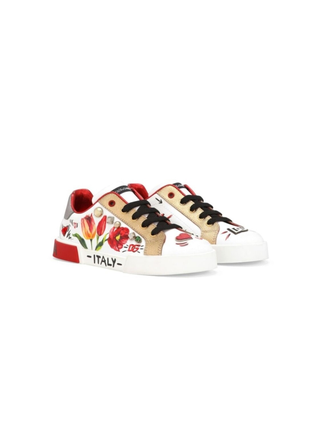 

Dolce & Gabbana Kids кроссовки Portofino Light, белый