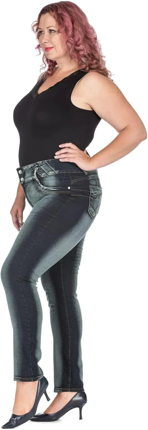 

Jack David Women's Plus Size Stretch mid Rise Джинсы IVE JEANS by Jack David