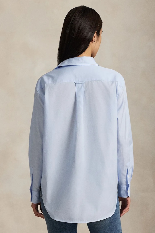 Хлопковая рубашка с длинным рукавом Light Shirt Polo Ralph Lauren, синий — фото 2