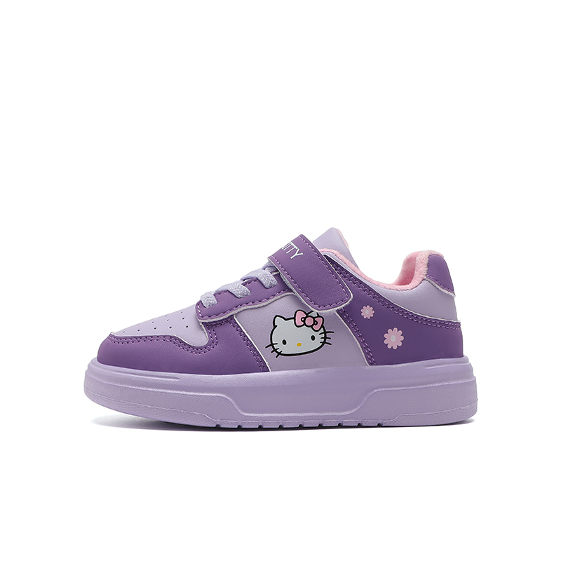 

Износостойкие легкие скейтерские кроссовки Kids с амортизацией Rebound, терморегуляцией и низким верхом Sanrio, фиолетовый