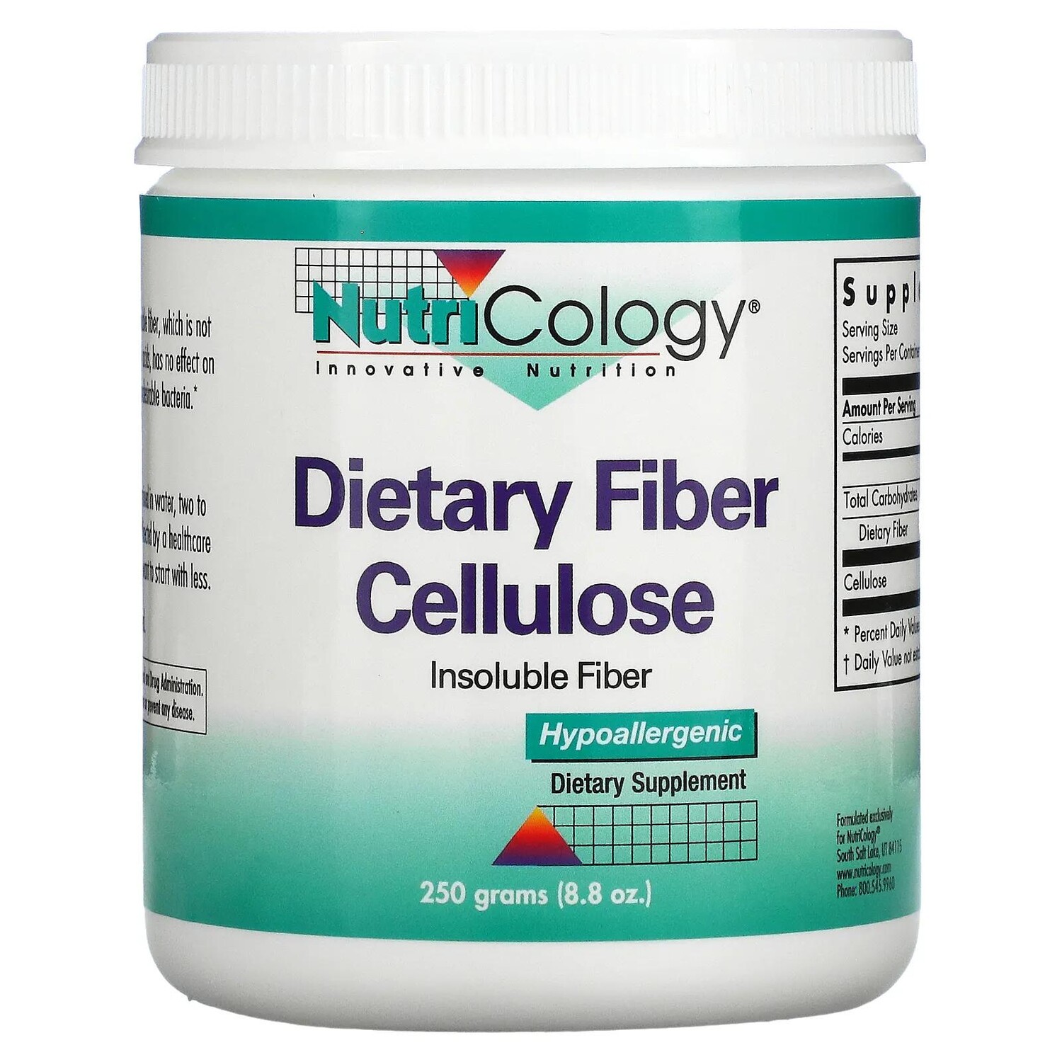 

Nutricology Порошок из пищевой целлюлозы 8,8 унций (250 г)