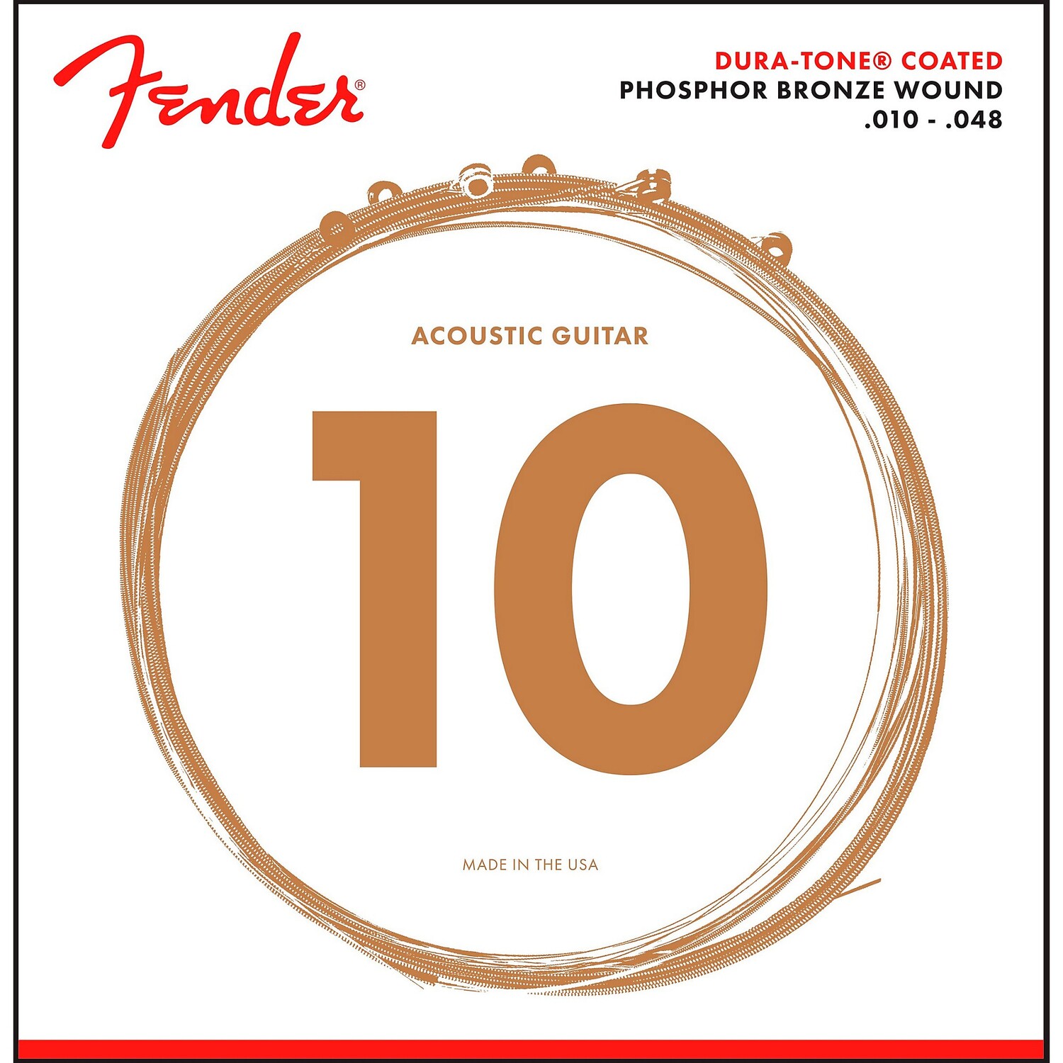 

Струны Fender 860XL для акустической гитары с покрытием Dura-Tone из фосфористой бронзы 10–48, Коричневый, Струны Fender 860XL для акустической гитары с покрытием Dura-Tone из фосфористой бронзы 10–48
