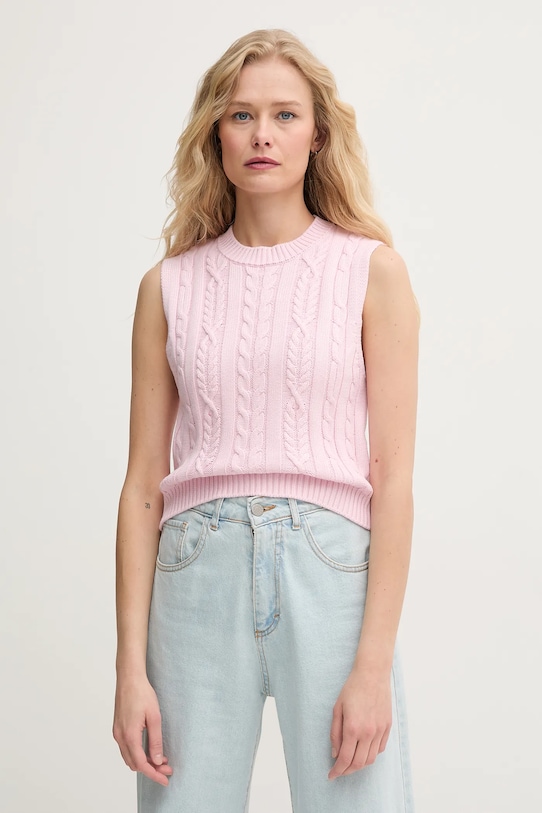 

Хлопковая жилетка United Colors Of Benetton, розовый