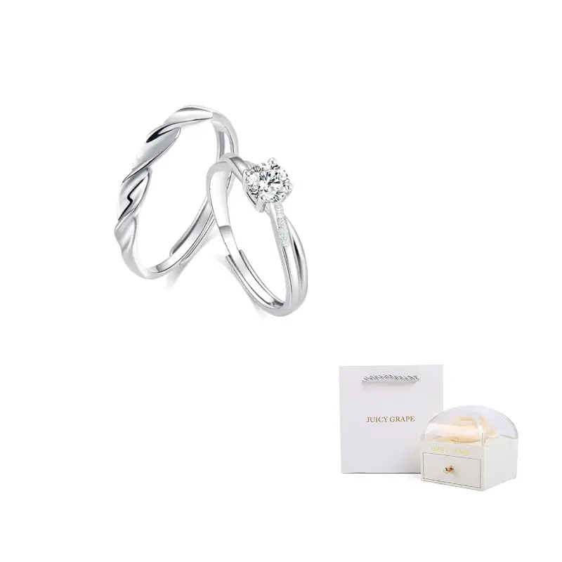 

Универсальные регулируемые кольца Niche Unisex JUICY GRAPE, mobius couple rings[style 3]