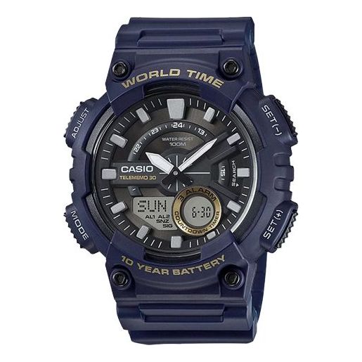 

Часы CASIO Waterproof Mens Blue Analog/Digital Combo, синий