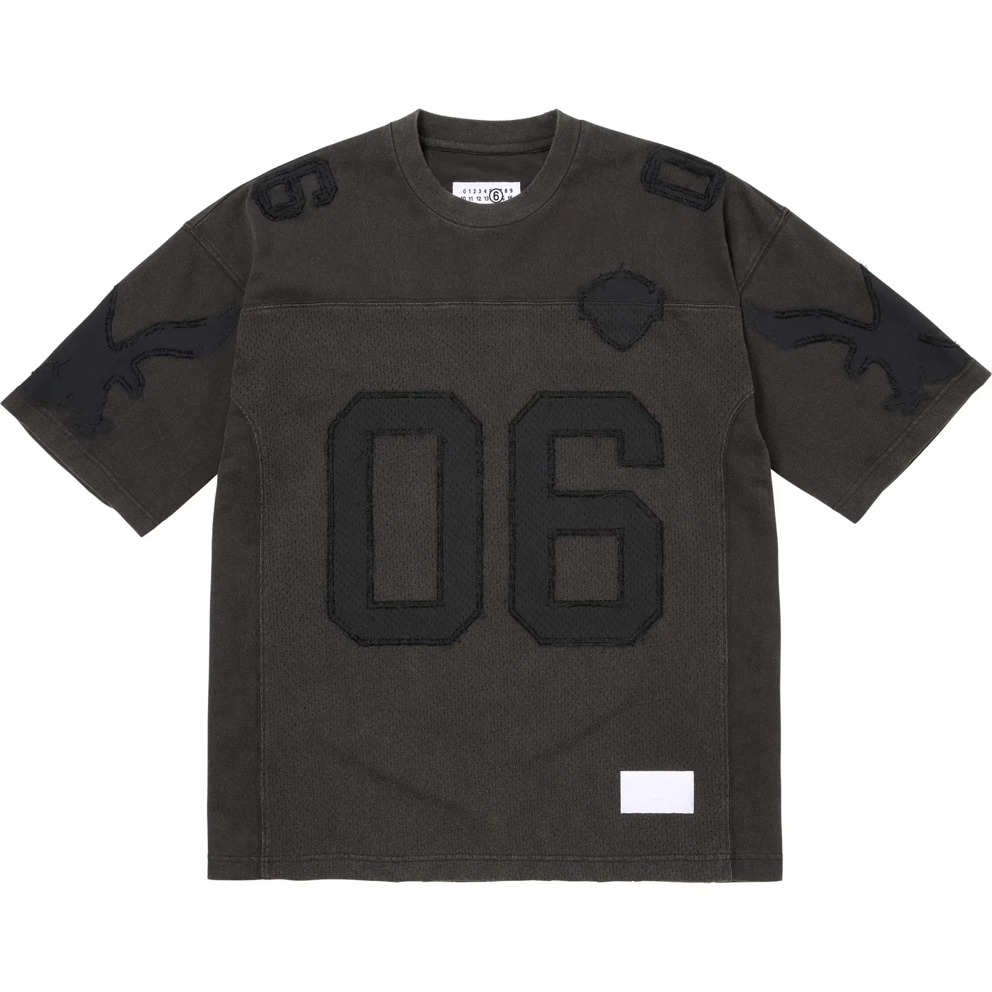 Футболка MM6 Maison Margiela SS26 WEEK4 Cotton Football Jersey T Shirt Unisex Supreme, Black