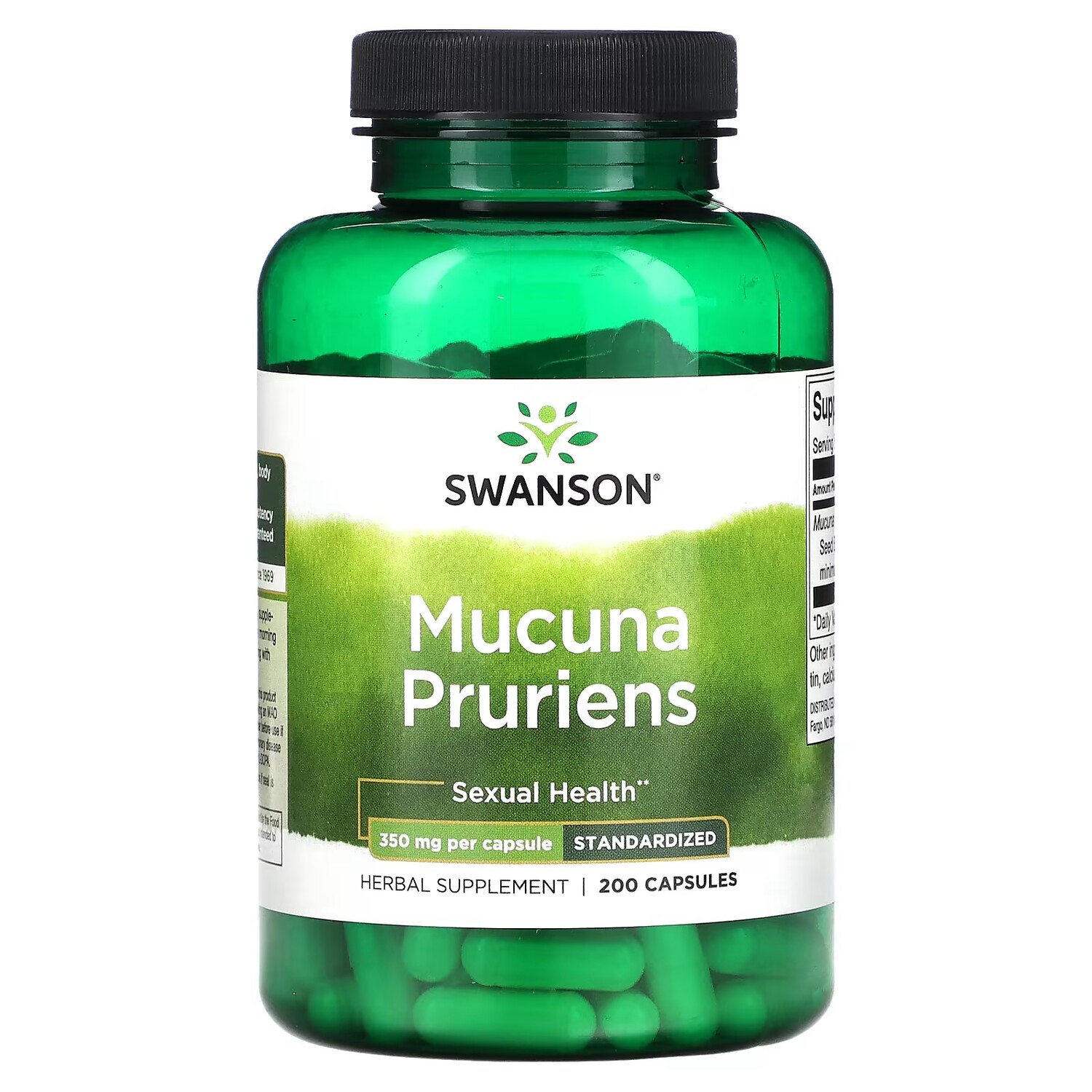 

Растительная добавка Swanson Mucuna Pruriens 350 мг, 200 капсул