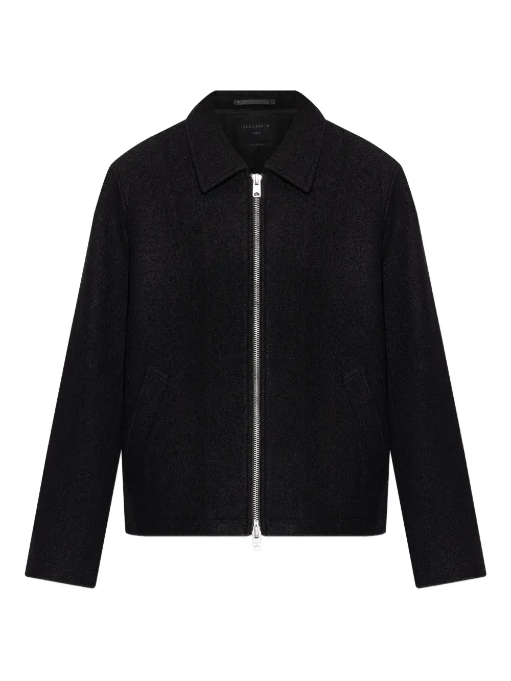 

Шерстяной жакет на молнии Allsaints, черный