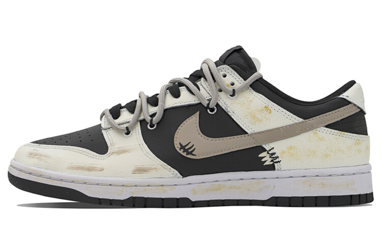 

Кроссовки Nike Dunk Skateboarding Shoes Men Low-top Black/beige, черный