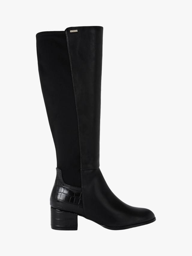 Ботинки Callie до колена с эффектом крокодиловой кожи Carvela, Black