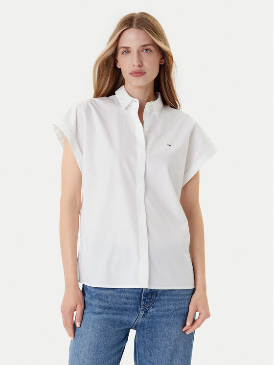 

Рубашка relaxed fit WW0WW45897 Tommy Hilfiger, белый