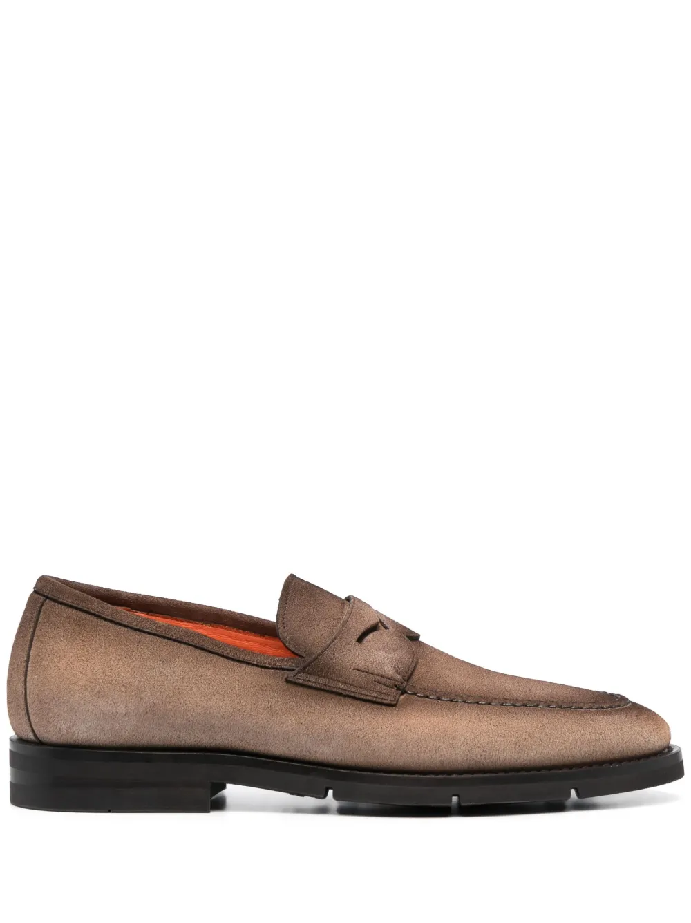

Лоферы с миндалевидным носком Santoni, коричневый