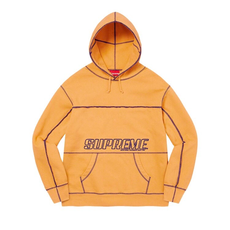 

Толстовка Supreme Coverstitch Hooded Sweatshirt, оранжевый