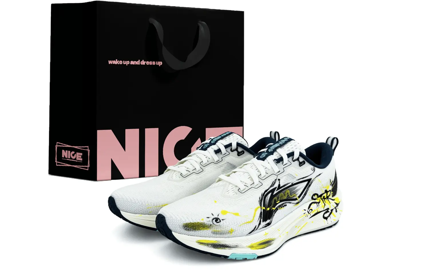 

LINING Кроссовки Red Hare 8 мужские низкие White/Yellow/Black