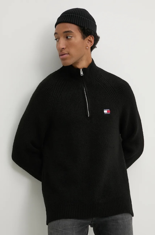 

Свитер с добавлением шерсти Tommy Jeans, черный