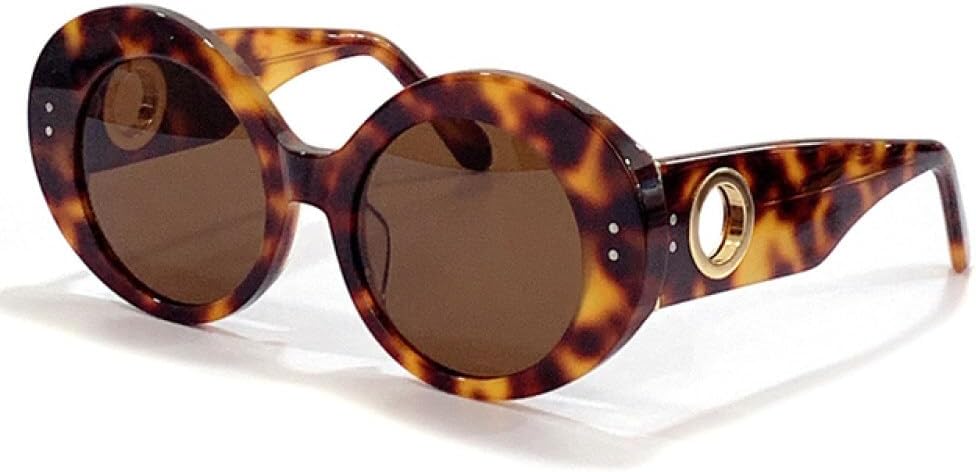 

Большие овальные солнцезащитные очки для женщин в винтажном стиле, круглая оправа из ацетата, солнцезащитные очки в коробке, защита от ультрафиолета UV400 LANGSER, No.7 Sunglasses