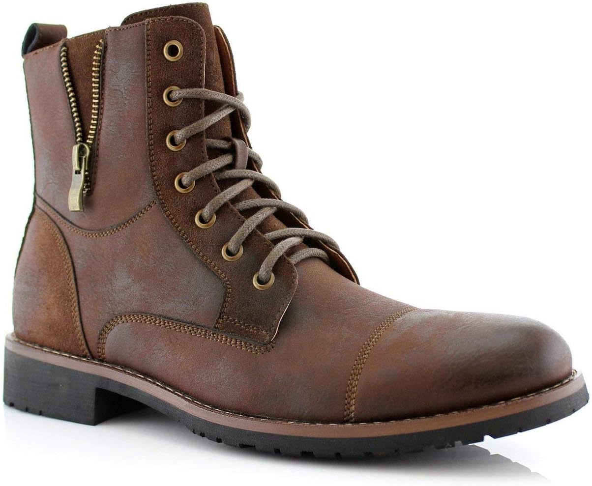 

Мужские повседневные ботинки с круглым носком Ferro Aldo Reid MFA808561B, мотоботинки с молнией, темно-коричневый