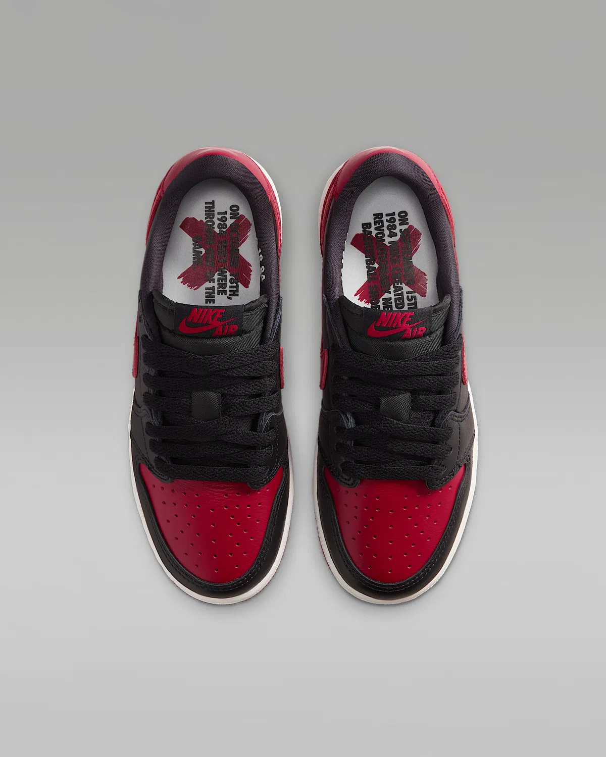 Детские кроссовки Air Jordan 1 Retro Low OG "Banned", Black/Varsity Red/Summit White/Black — фото 4