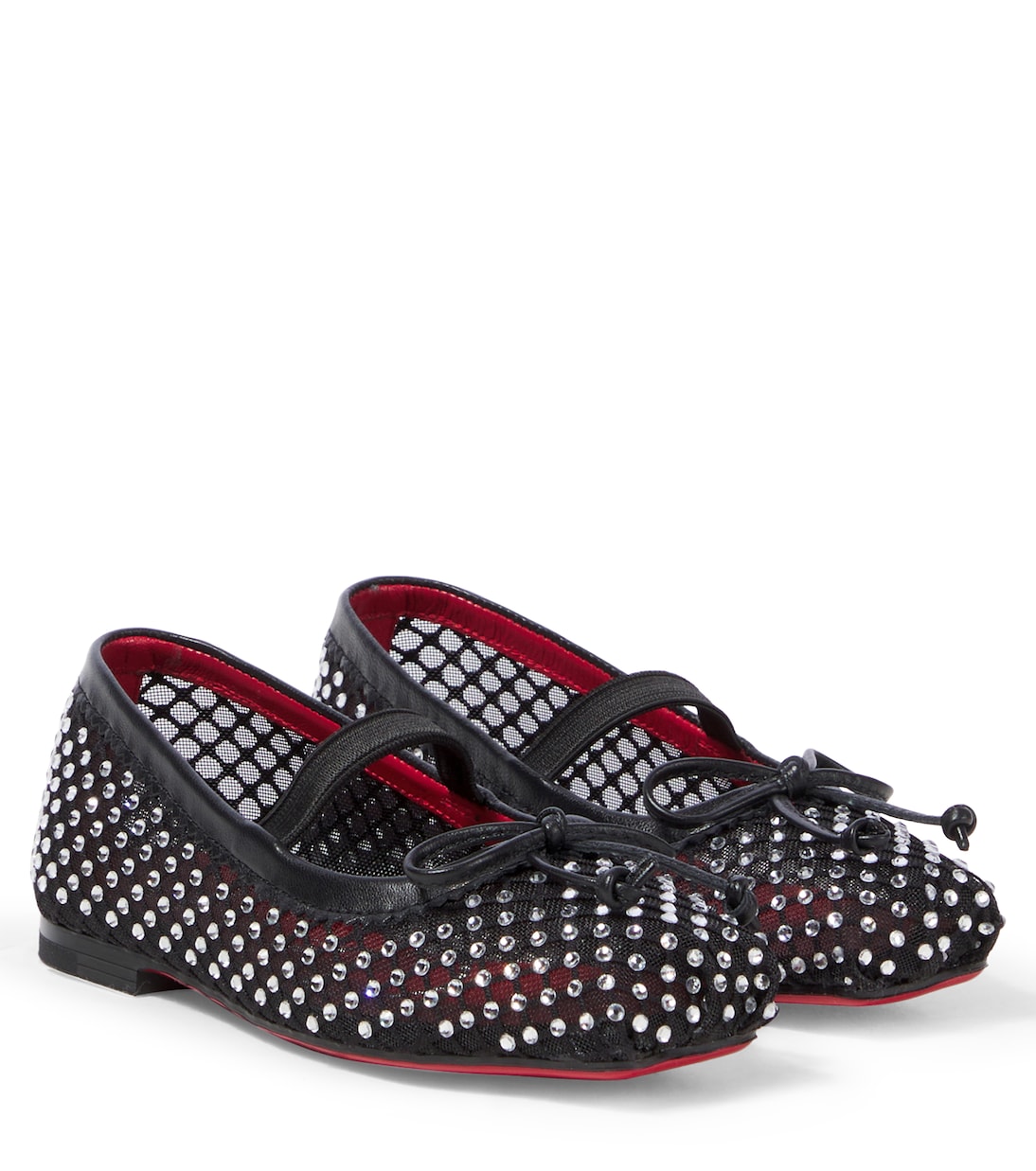 

Балетки Baballet с декоративными элементами Christian Louboutin Kids, Black / Cry / Lin Loubi